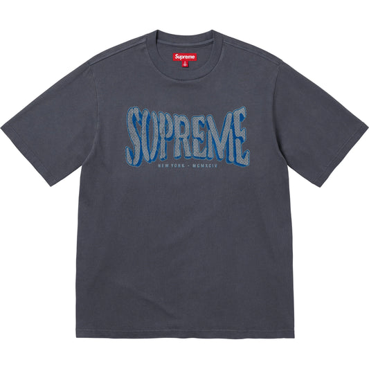 Flocked Washed S/S Top