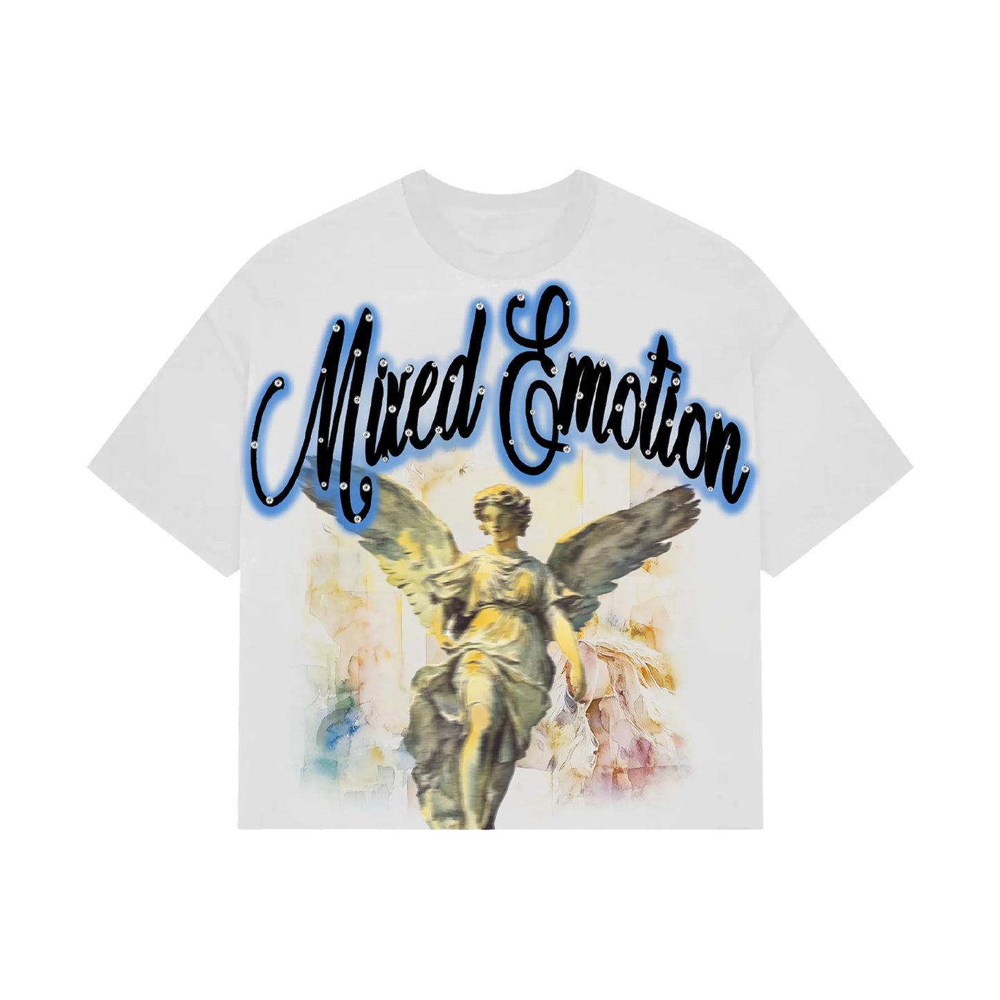 M.E. Blue Cropped Mixed Emotions Tee